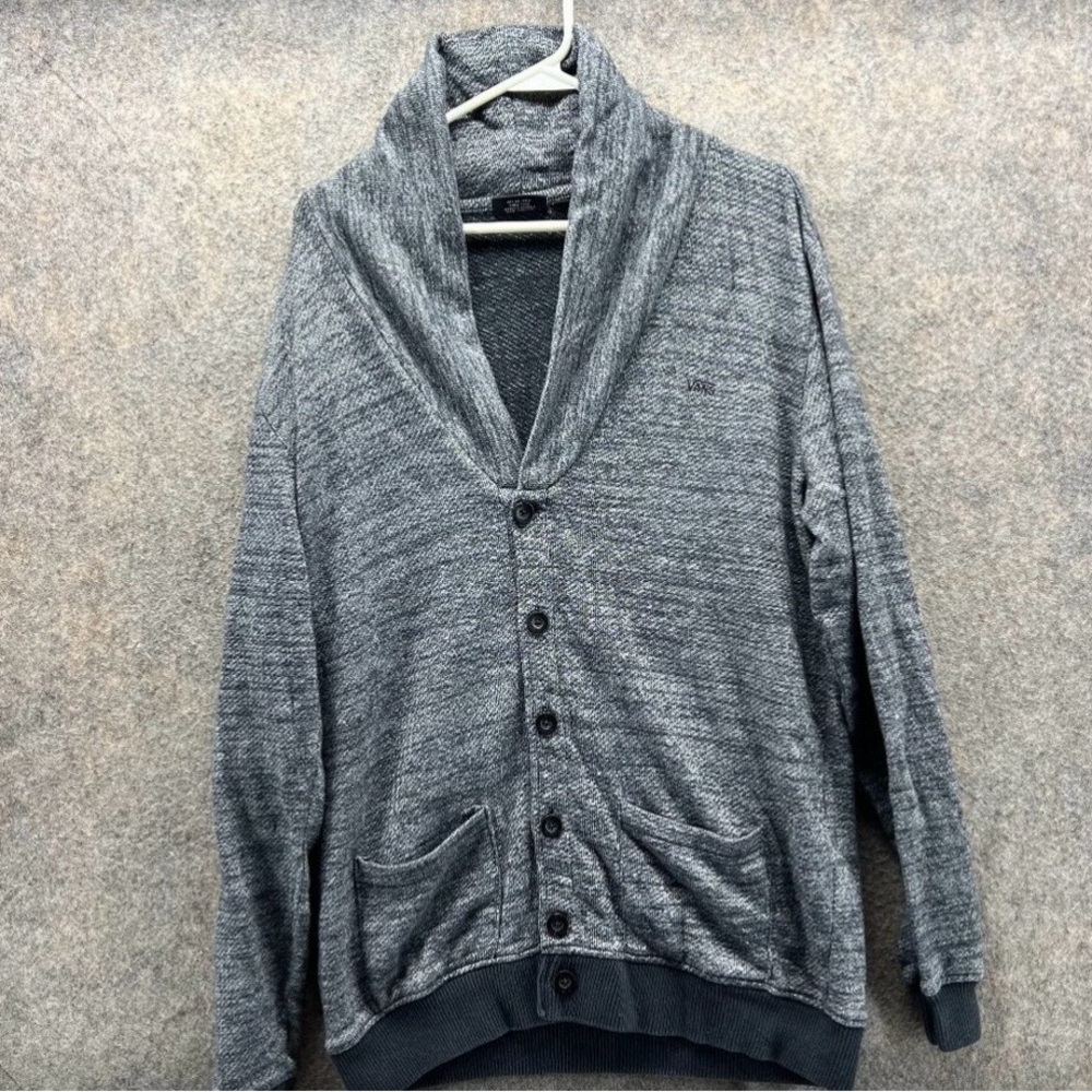 ⭐️⭐️⭐️⭐️⭐️Vans Sweater Men XL Adult Gray Cardigan